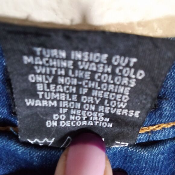 dELiA*s  Girls Jegging Size 16 Embroidered  Unicorn Skinny Blue Stretch Denim - Picture 9 of 12